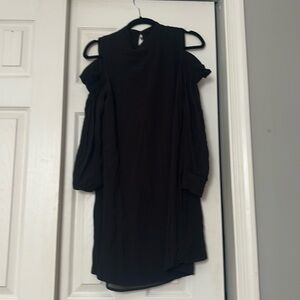 Chelsea28 Black Cold Shoulder Dress